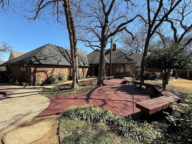 exterior space with a wooden deck