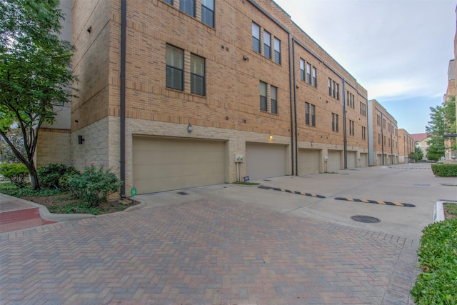 view of property featuring a garage