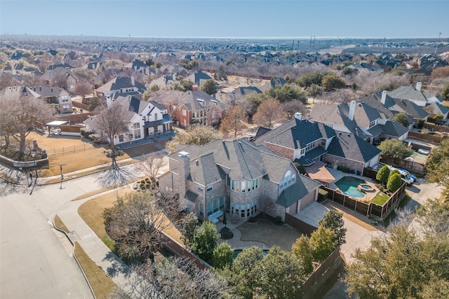 drone / aerial view with a residential view