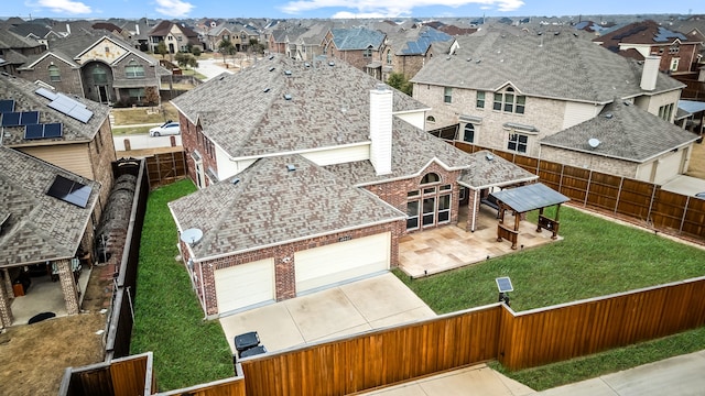 drone / aerial view with a residential view