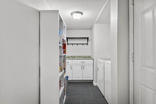 interior space featuring laundry area and washer and dryer