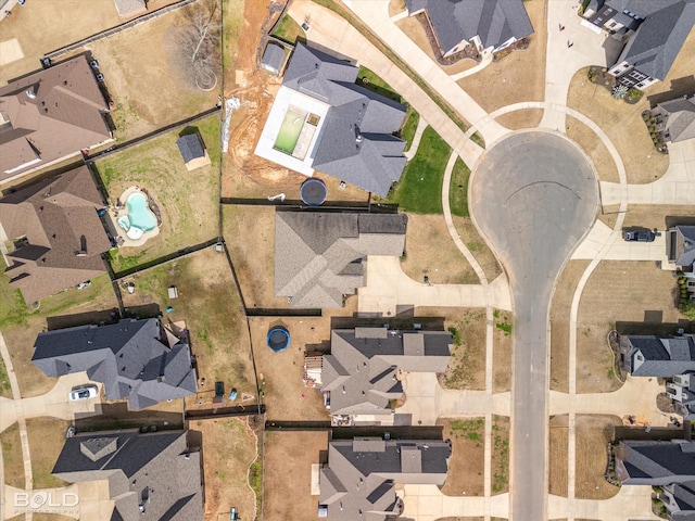 drone / aerial view featuring a residential view