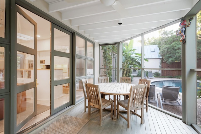 view of sunroom