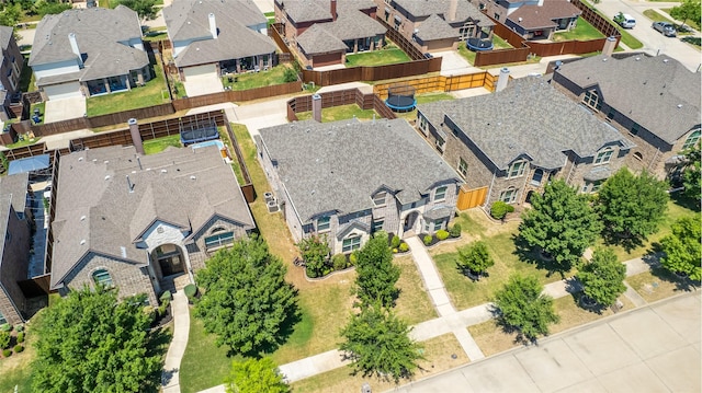 drone / aerial view with a residential view