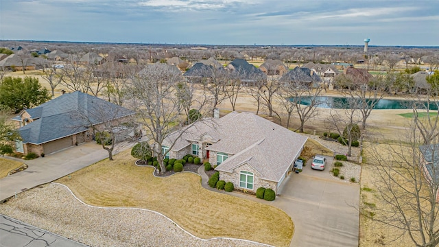 bird's eye view with a residential view