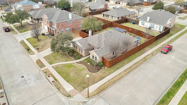 aerial view featuring a residential view