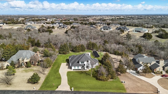 aerial view featuring a residential view