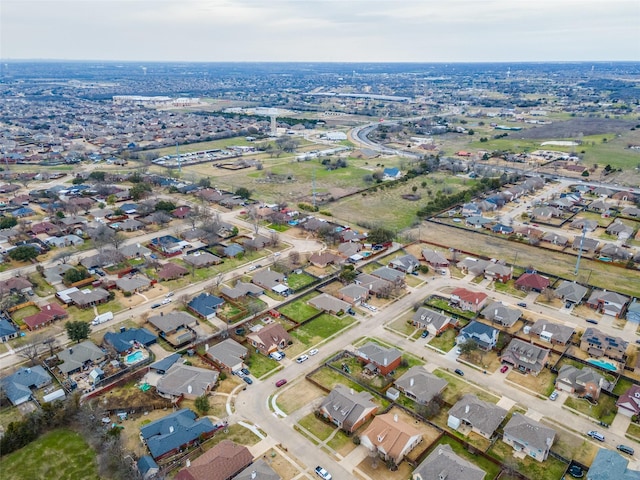 drone / aerial view with a residential view