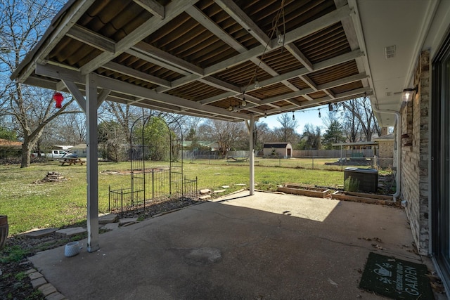 view of patio / terrace with fence