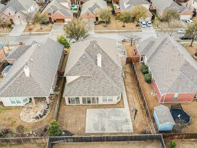 drone / aerial view featuring a residential view