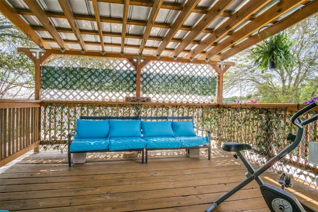 2412 Cedar Crest Dr, Granbury, TX 76048 - deck featuring outdoor lounge area