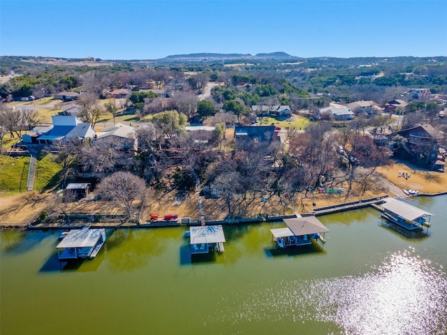 2412 Cedar Crest Dr, Granbury, TX 76048 - aerial view with a water and mountain view