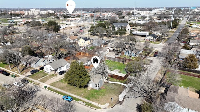 drone / aerial view with a residential view