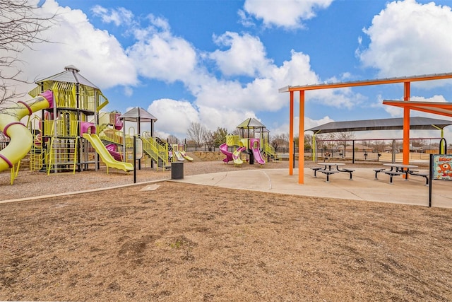 view of community jungle gym