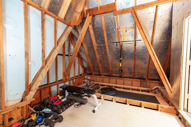 view of attic