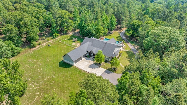 19909 County Road 1102, Flint, TX 75762 - aerial view of property and surrounding area with a heavily wooded area