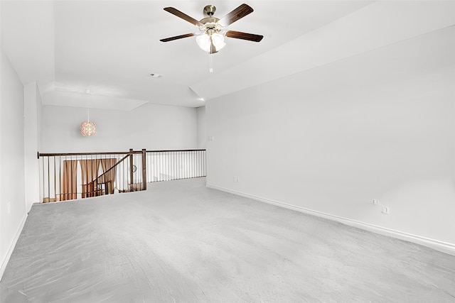 10508 Bluestone Ln, Aubrey, TX 76227 - spare room featuring ceiling fan, baseboards, and carpet floors