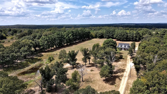 aerial view with a rural view and a forest view