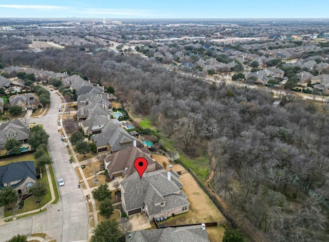 birds eye view of property featuring a residential view