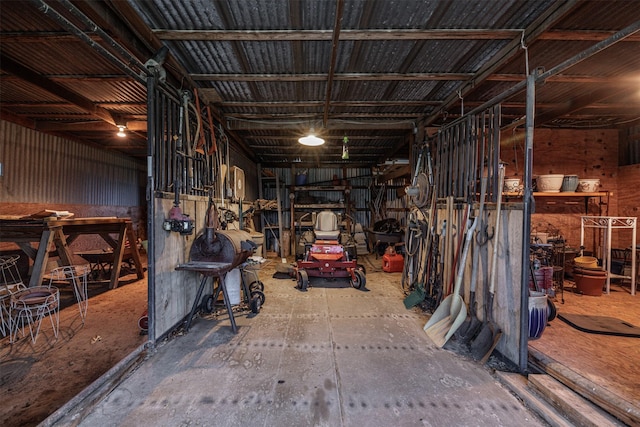 view of horse barn