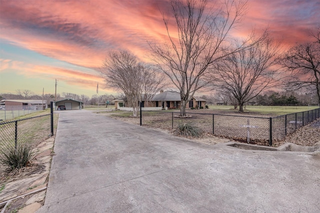 view of street with driveway