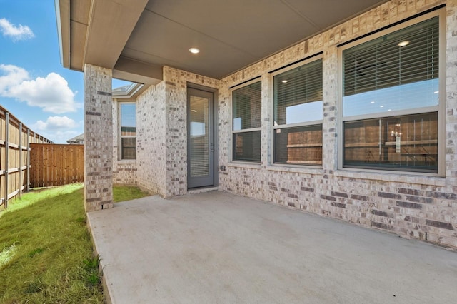 view of patio / terrace with fence