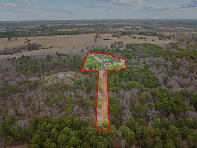 aerial view featuring a rural view