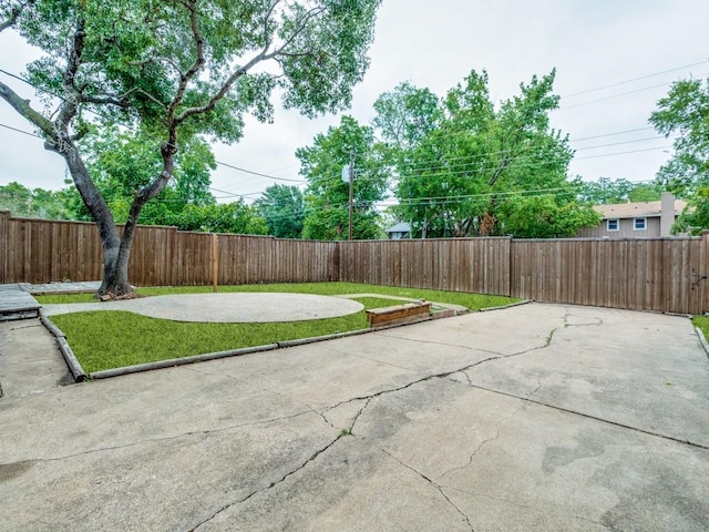 view of patio with a fenced backyard