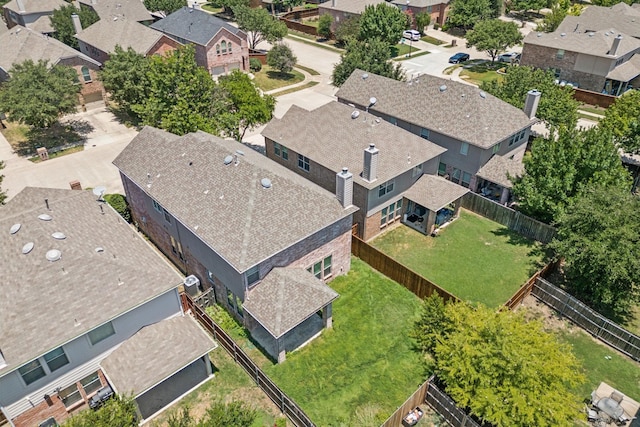 bird's eye view featuring a residential view