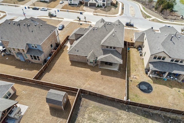 aerial view featuring a residential view