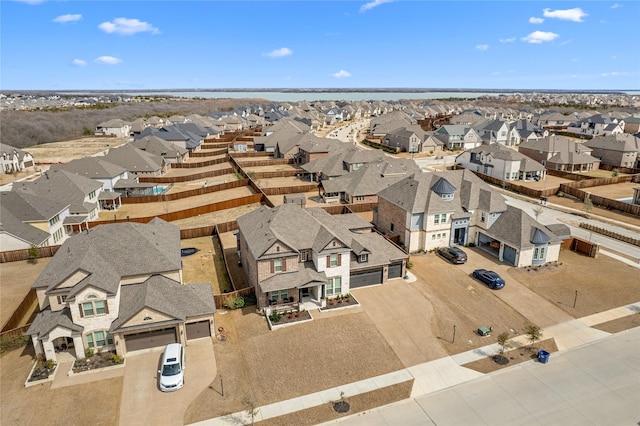 bird's eye view with a residential view