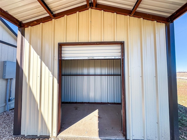 interior space featuring a garage