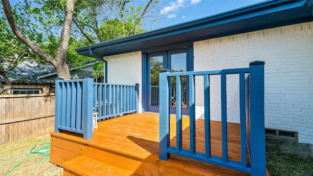 deck with fence