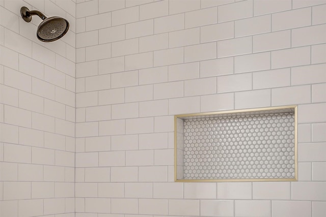 details with tiled shower