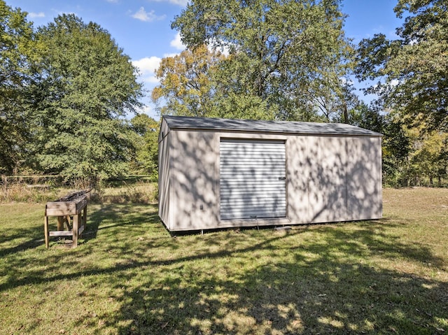 view of shed