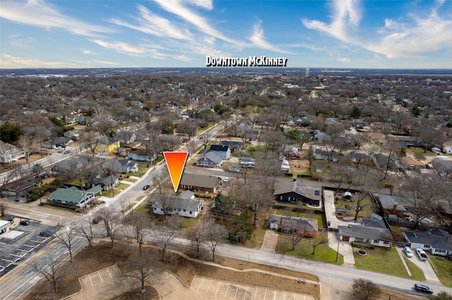 aerial view featuring a residential view