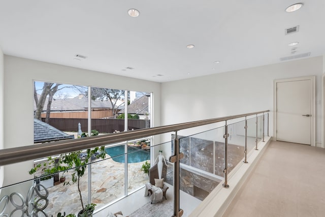 17704 Cedar Creek Canyon Dr, Dallas, TX 75252 - corridor with recessed lighting and visible vents