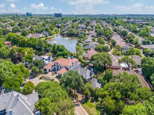 17704 Cedar Creek Canyon Dr, Dallas, TX 75252 - drone / aerial view with a water view and a residential view