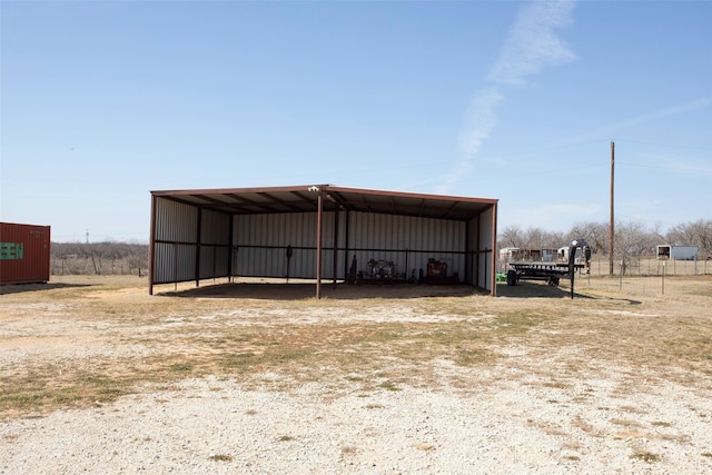 view of pole building featuring a carport