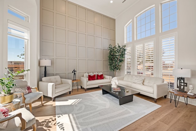1503 Kingswood Ln, Colleyville, TX 76034 - living room with a decorative wall, light wood finished floors, and a towering ceiling