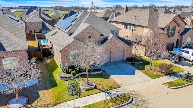 birds eye view of property featuring a residential view