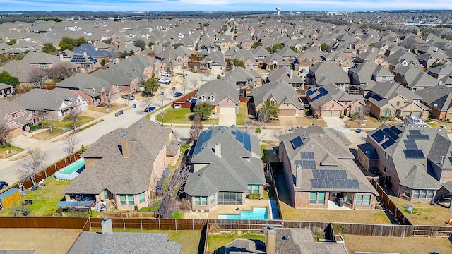 bird's eye view featuring a residential view