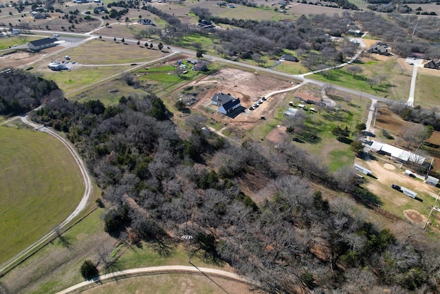 bird's eye view featuring a rural view