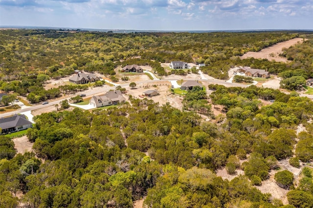 aerial view featuring a forest view