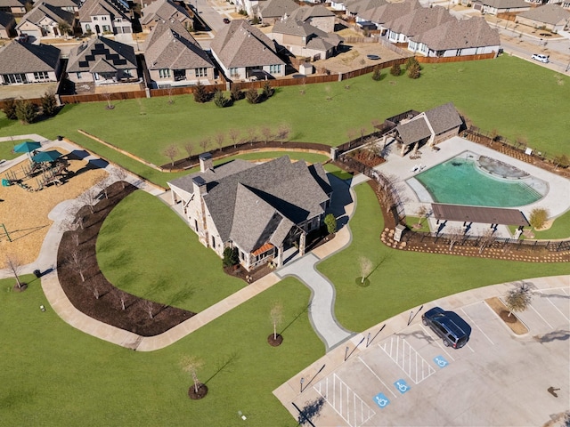 drone / aerial view featuring a residential view