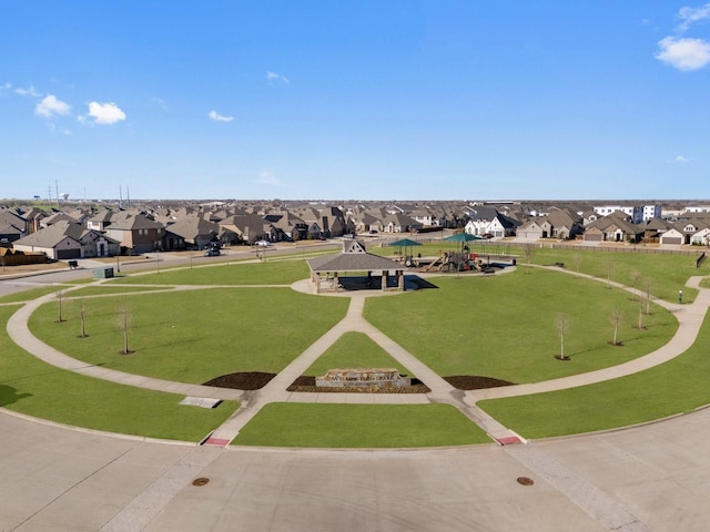 aerial view featuring a residential view