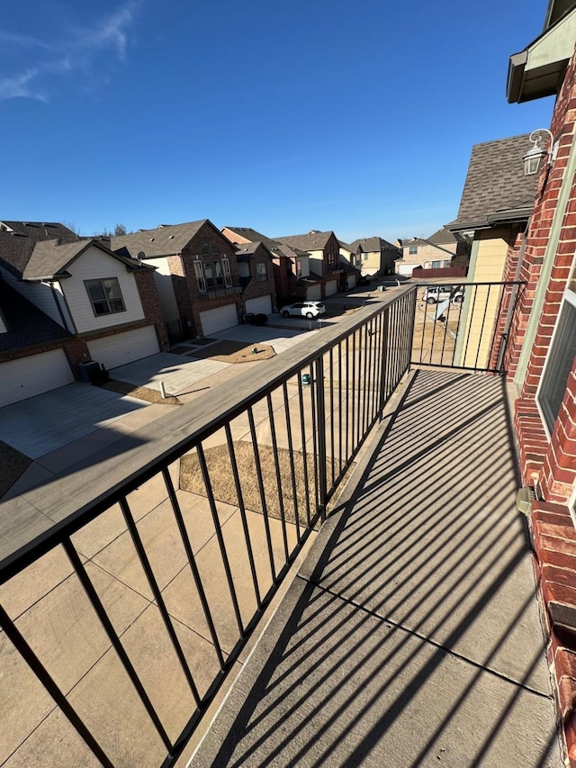 balcony with a residential view