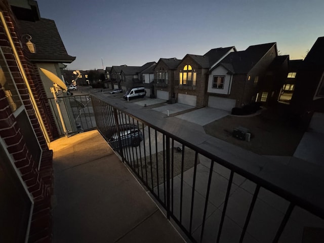 balcony featuring a residential view