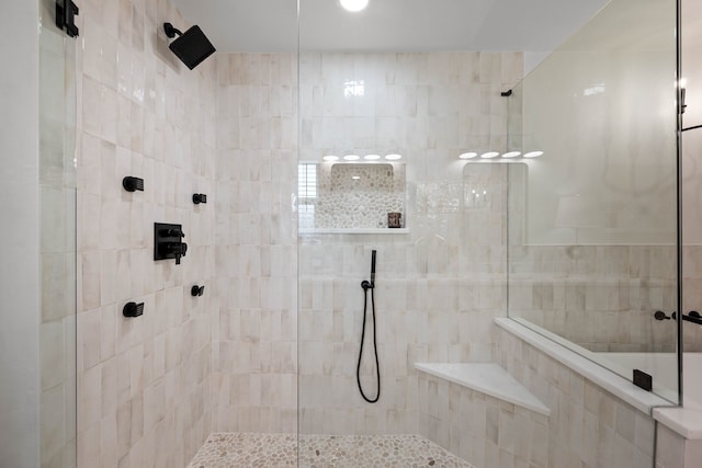 bathroom with walk in shower