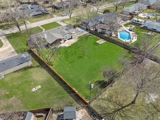 drone / aerial view featuring a residential view